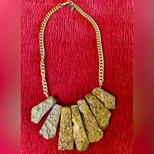 Yochi NY Copper Pyrite Bib Necklace